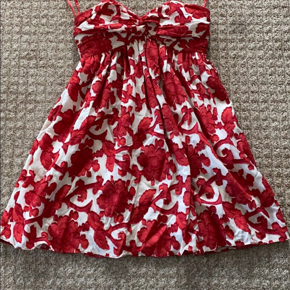 An Original Milly Red and White Cocktail Dress